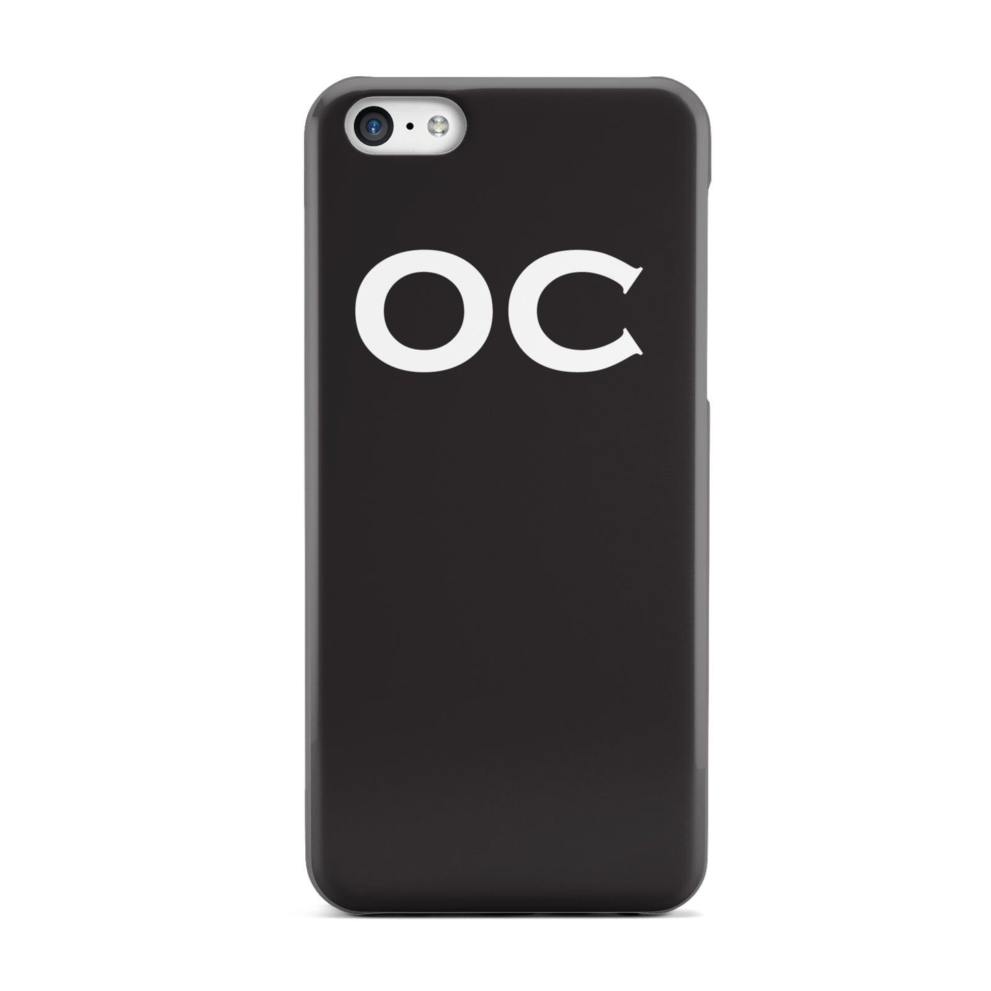 Personalised Black with Initials Apple iPhone 5c Case