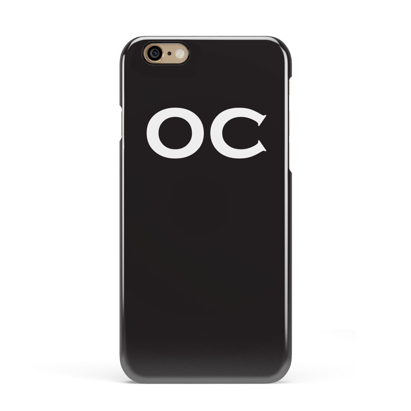 Personalised Black with Initials Apple iPhone 6 3D Snap Case