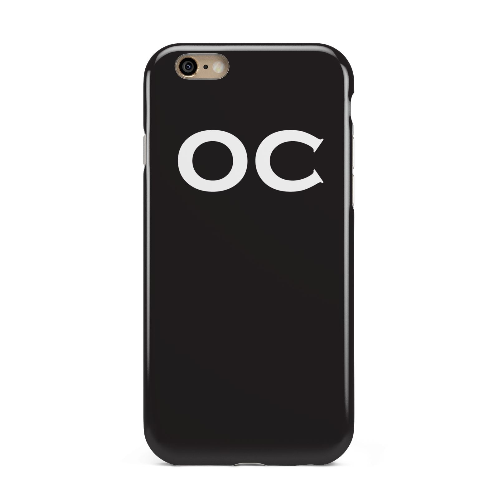 Personalised Black with Initials Apple iPhone 6 3D Tough Case