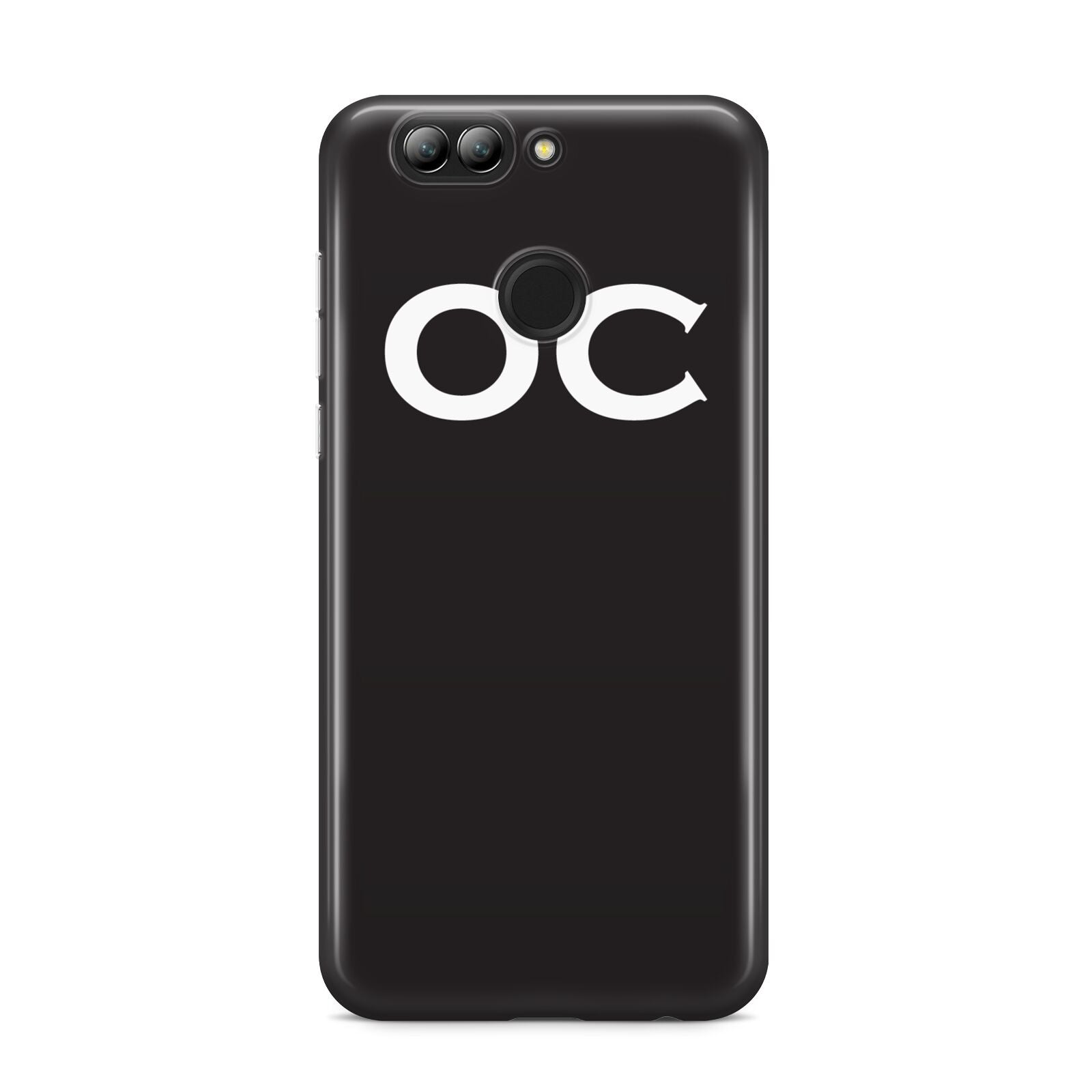 Personalised Black with Initials Huawei Nova 2s Phone Case