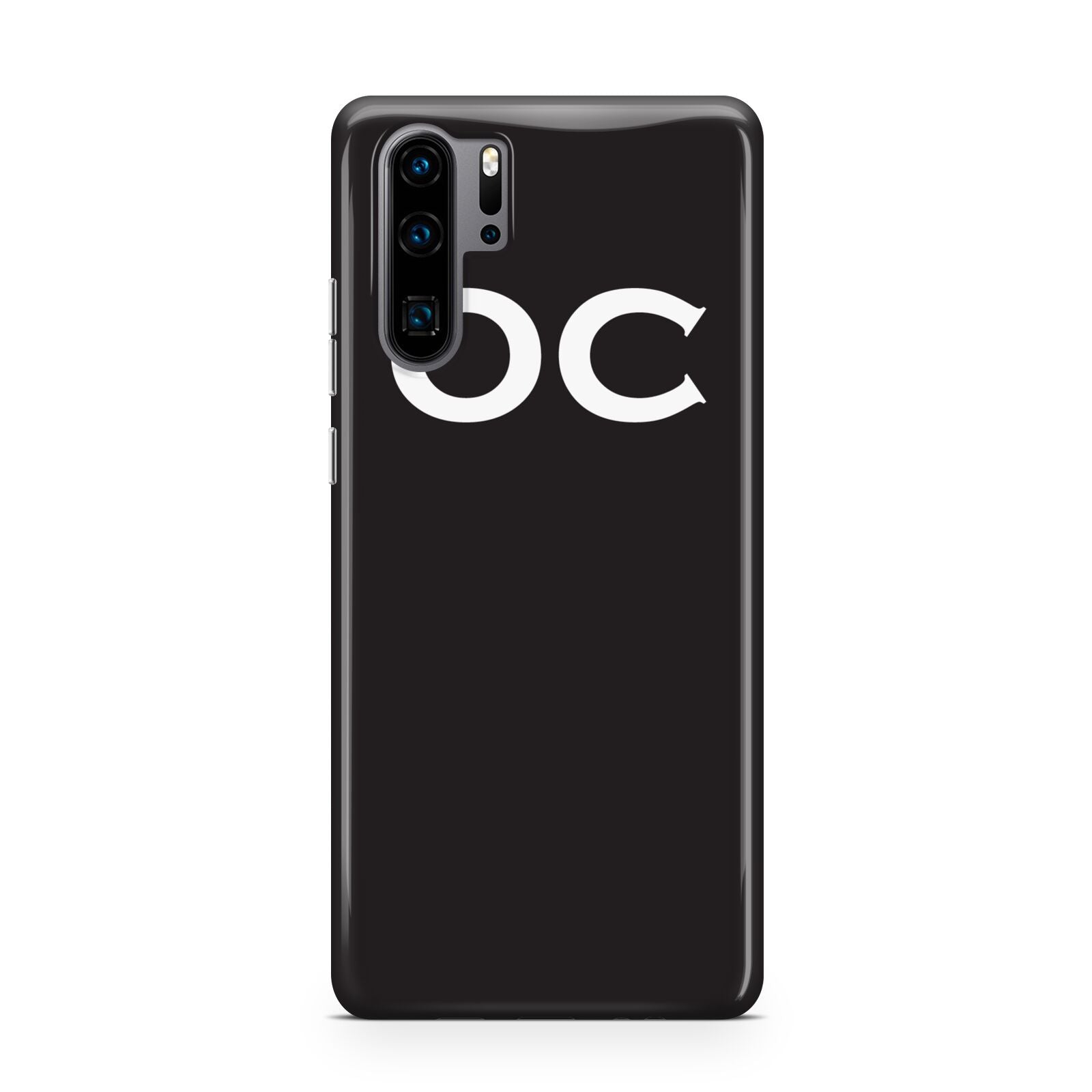 Personalised Black with Initials Huawei P30 Pro Phone Case