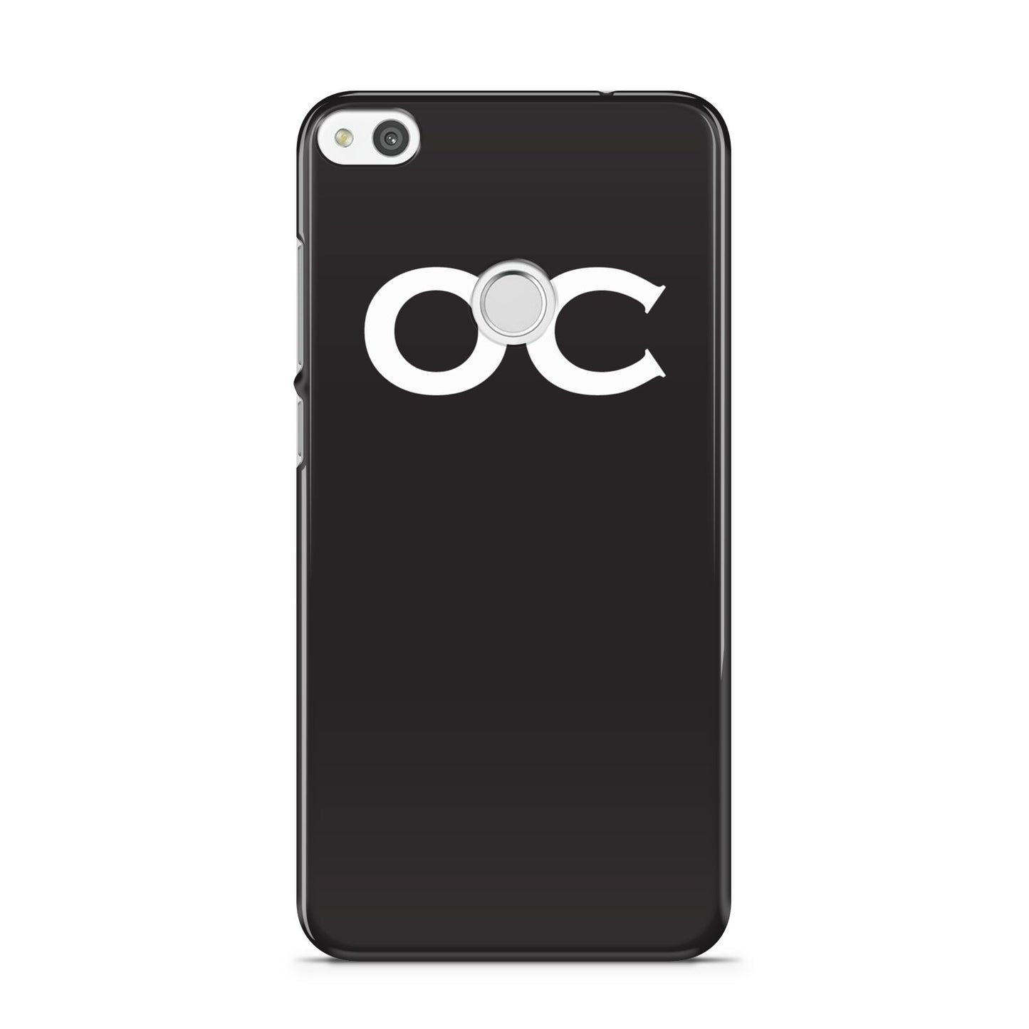 Personalised Black with Initials Huawei P8 Lite Case