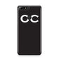 Personalised Black with Initials Huawei Y7 2018