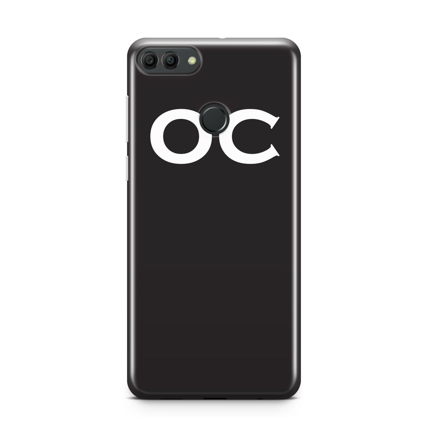 Personalised Black with Initials Huawei Y9 2018