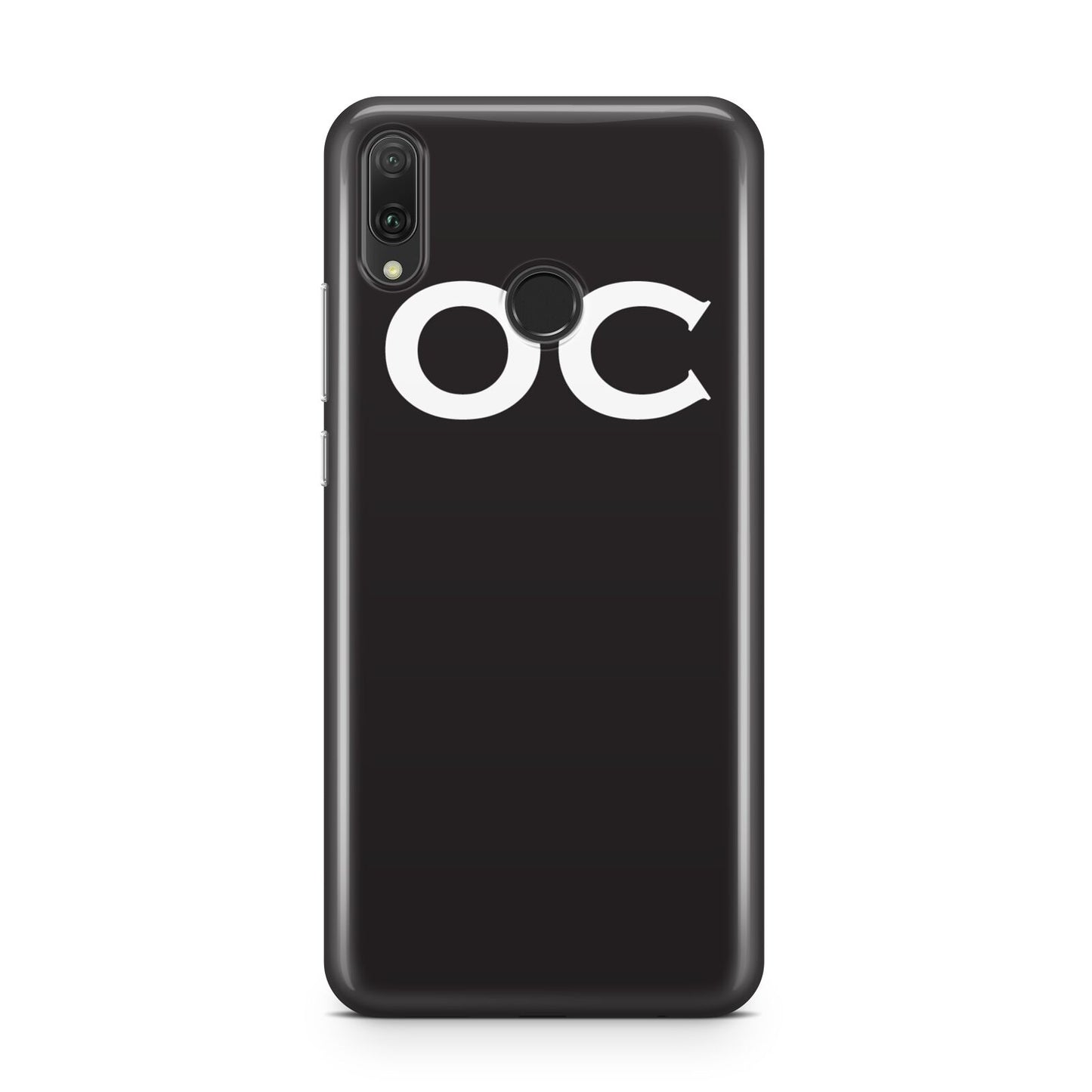 Personalised Black with Initials Huawei Y9 2019