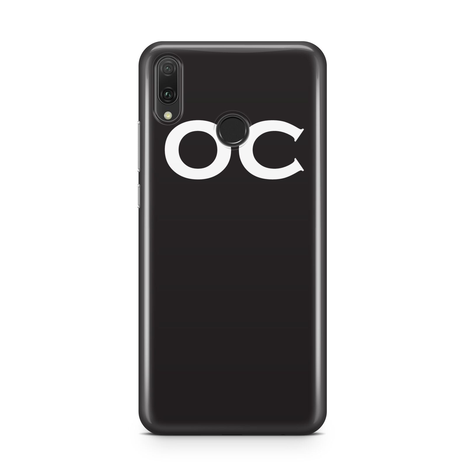 Personalised Black with Initials Huawei Y9 2019