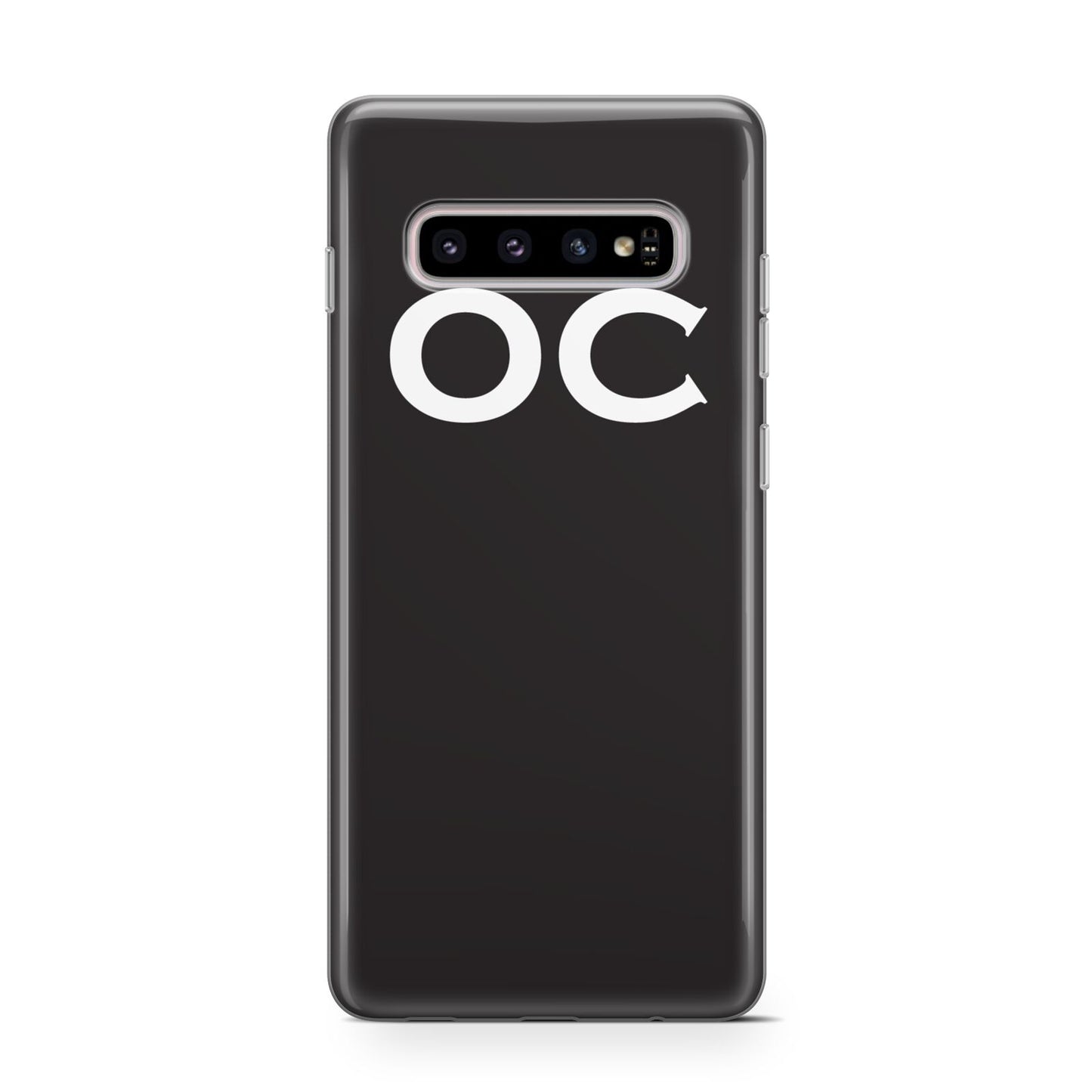 Personalised Black with Initials Protective Samsung Galaxy Case