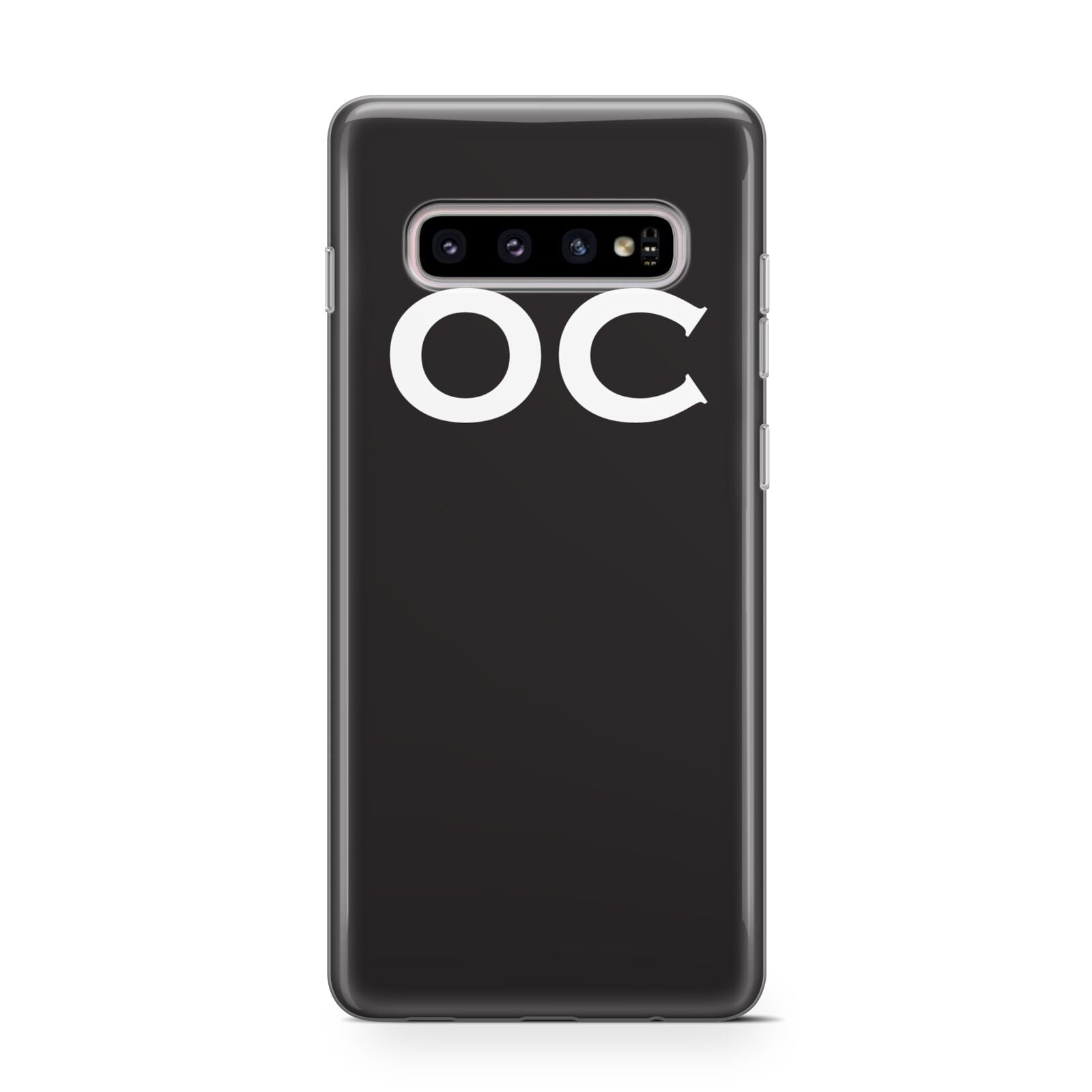 Personalised Black with Initials Protective Samsung Galaxy Case