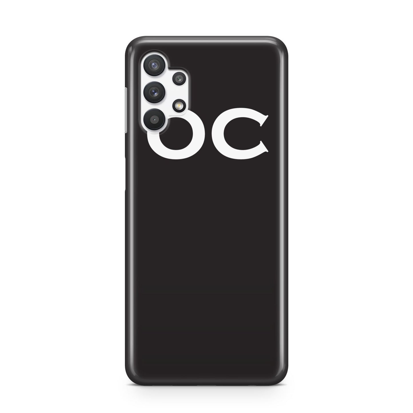 Personalised Black with Initials Samsung A32 5G Case