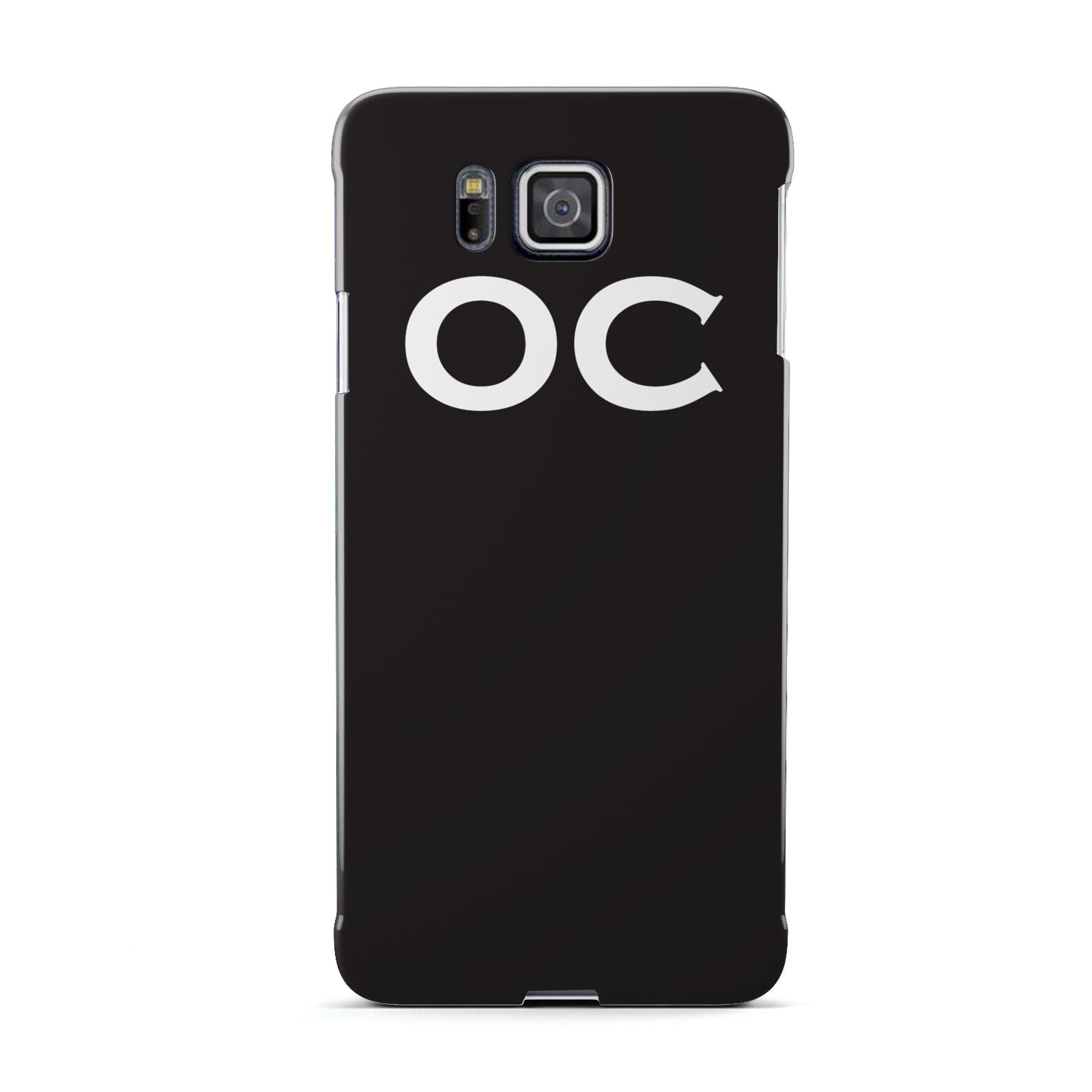 Personalised Black with Initials Samsung Galaxy Alpha Case