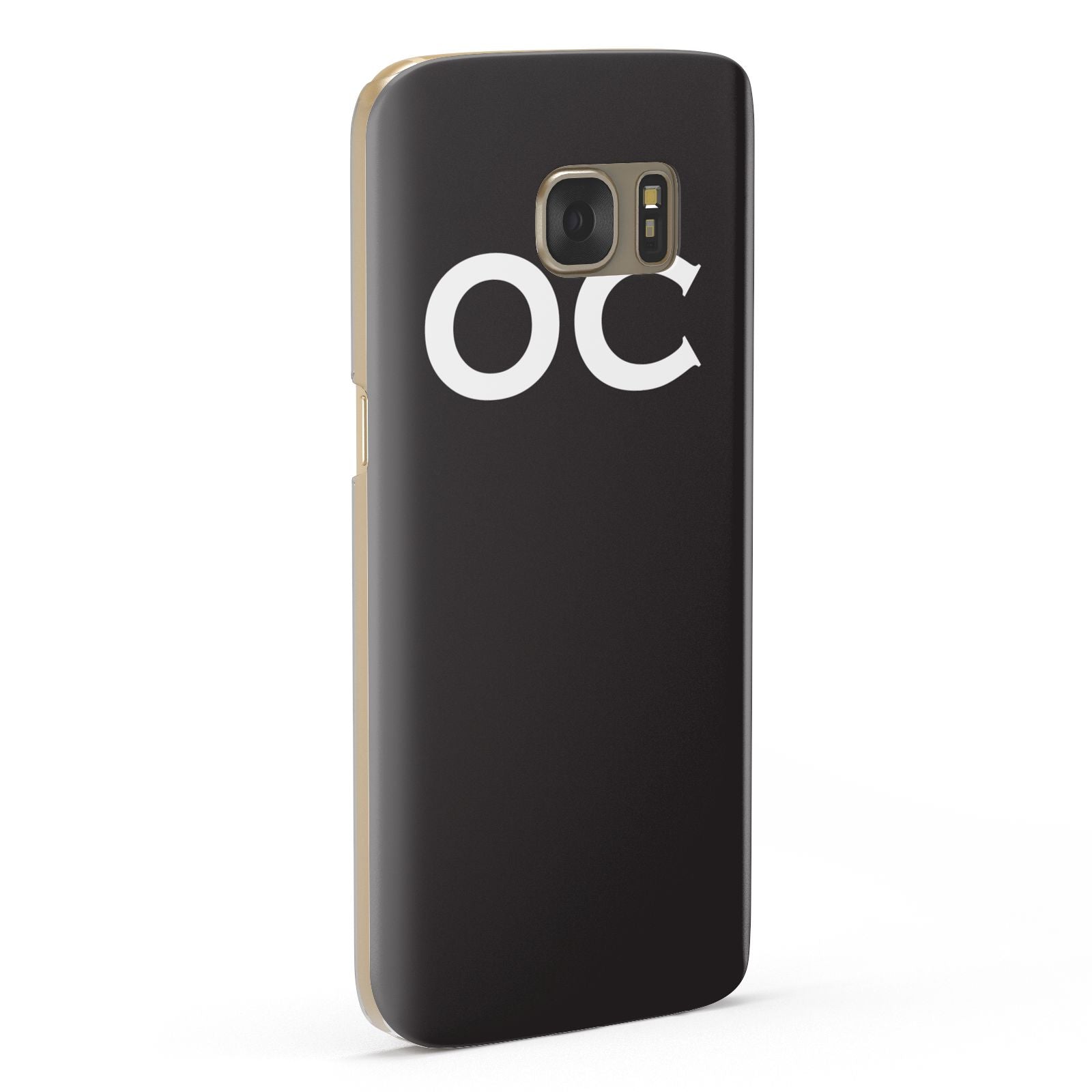 Personalised Black with Initials Samsung Galaxy Case Fourty Five Degrees