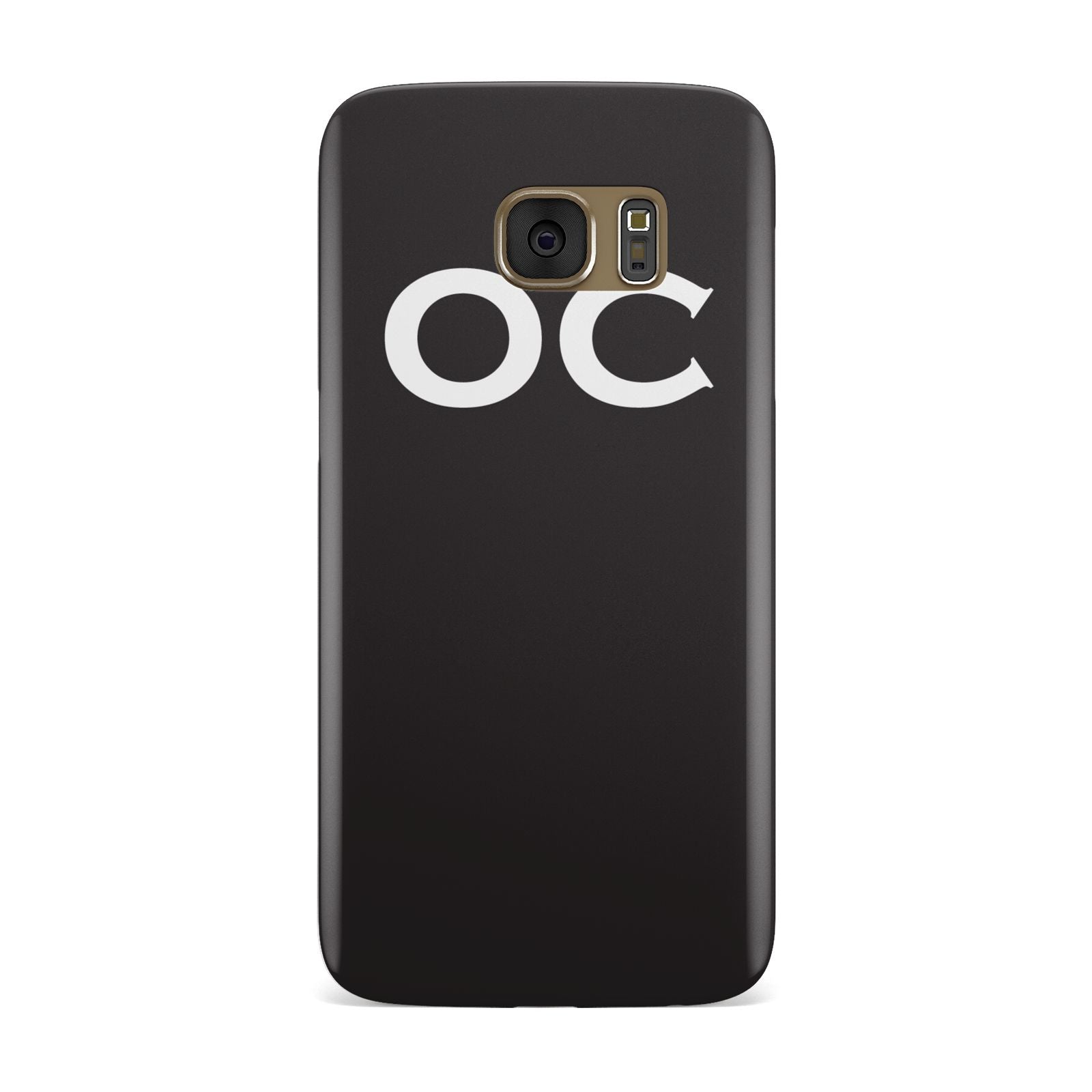 Personalised Black with Initials Samsung Galaxy Case