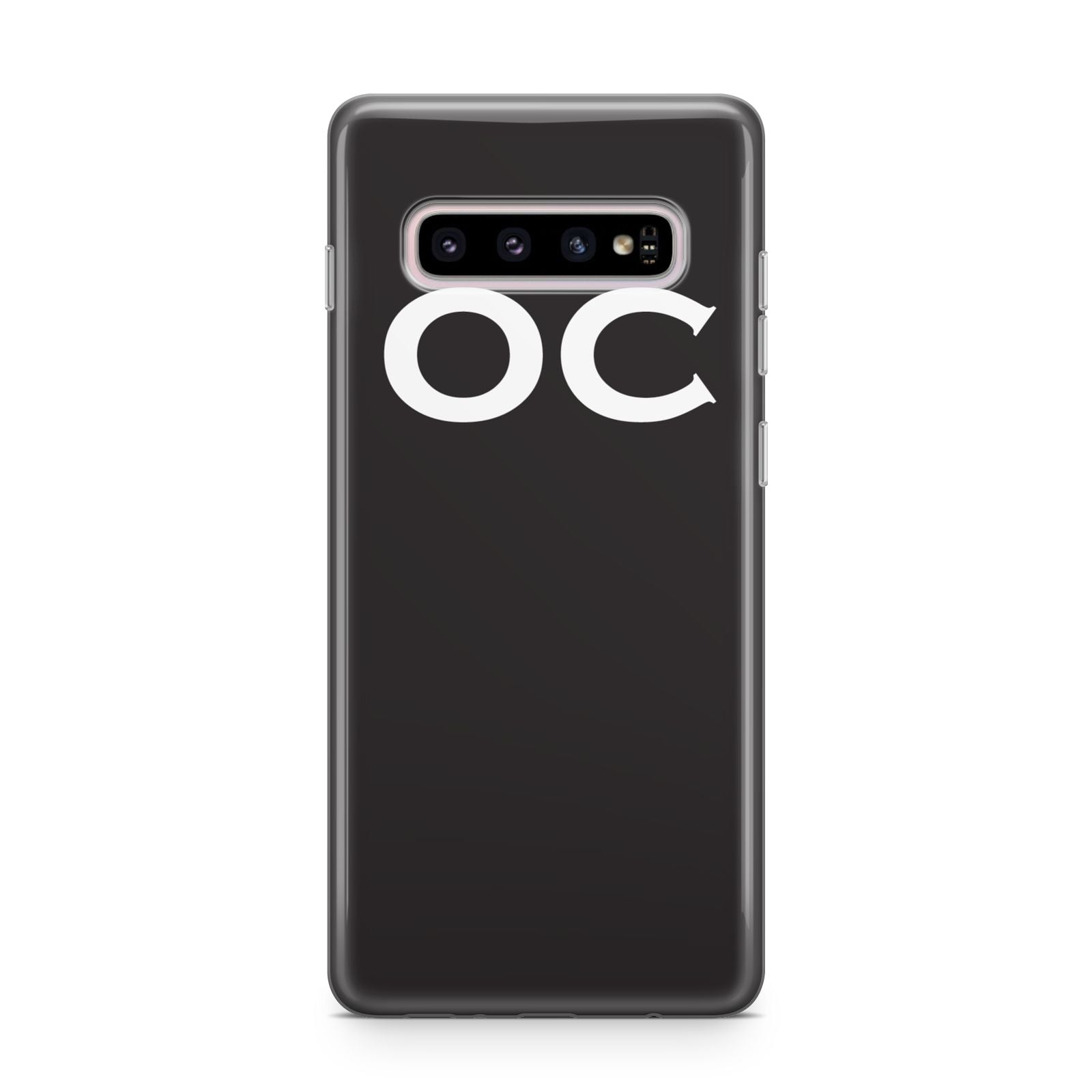 Personalised Black with Initials Samsung Galaxy S10 Plus Case
