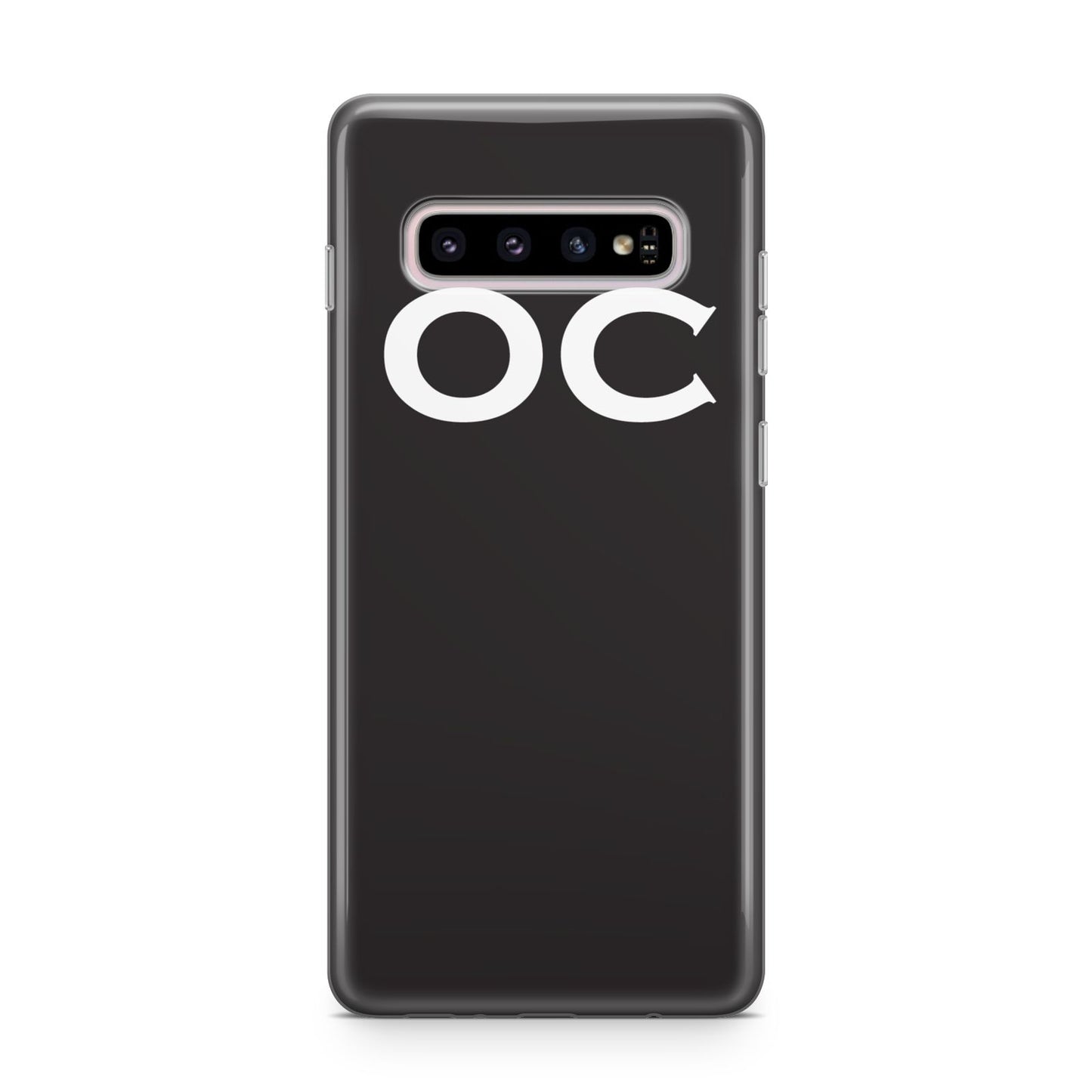 Personalised Black with Initials Samsung Galaxy S10 Plus Case