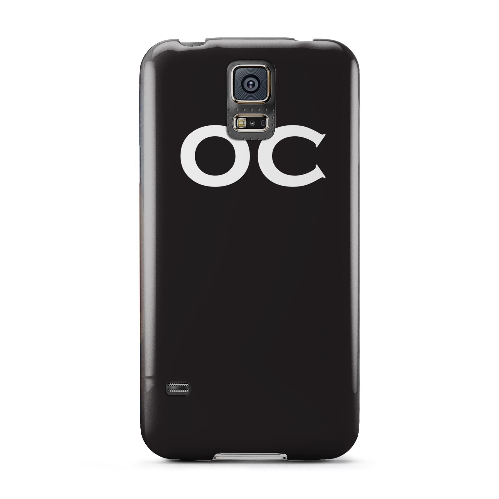 Personalised Black with Initials Samsung Galaxy S5 Case