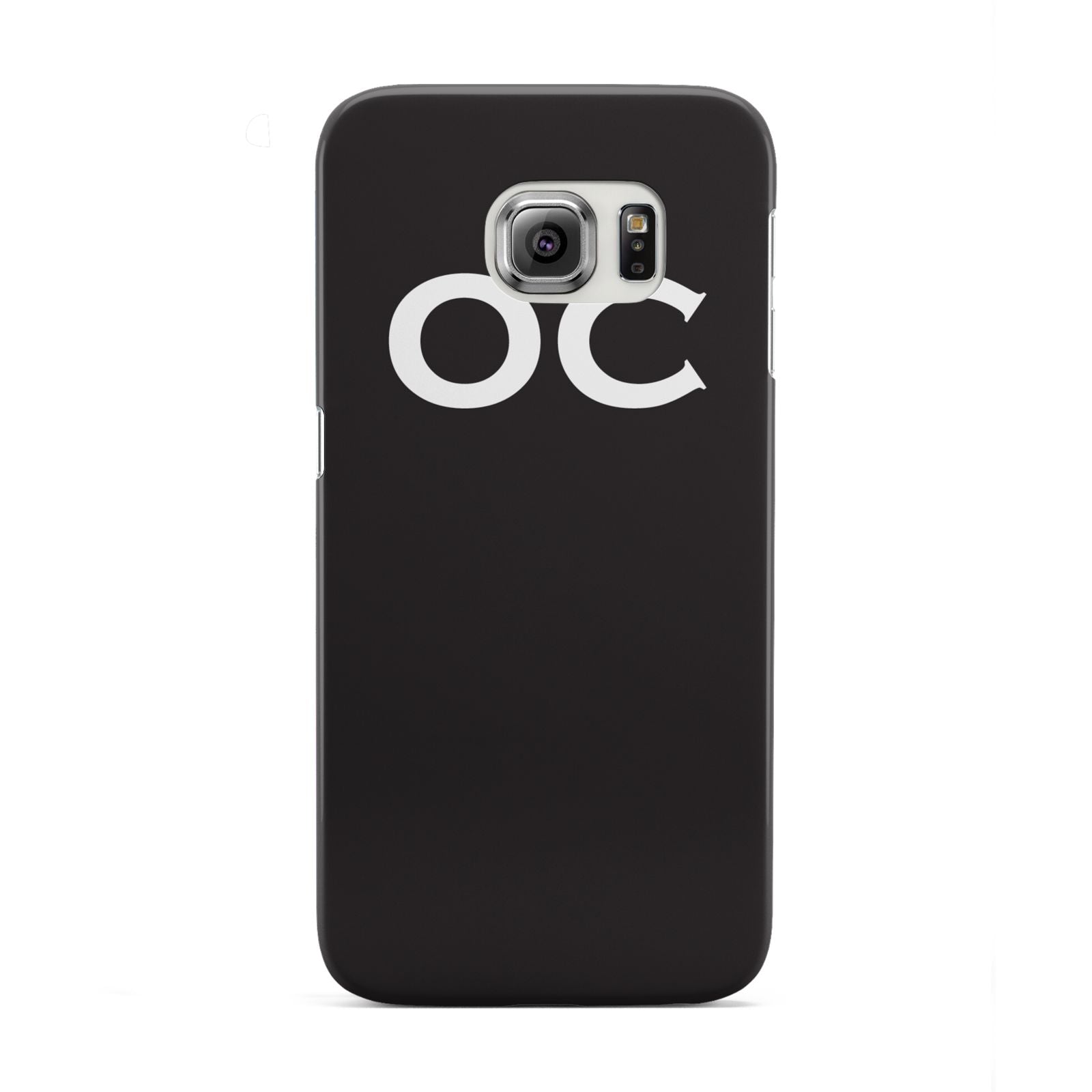 Personalised Black with Initials Samsung Galaxy S6 Edge Case