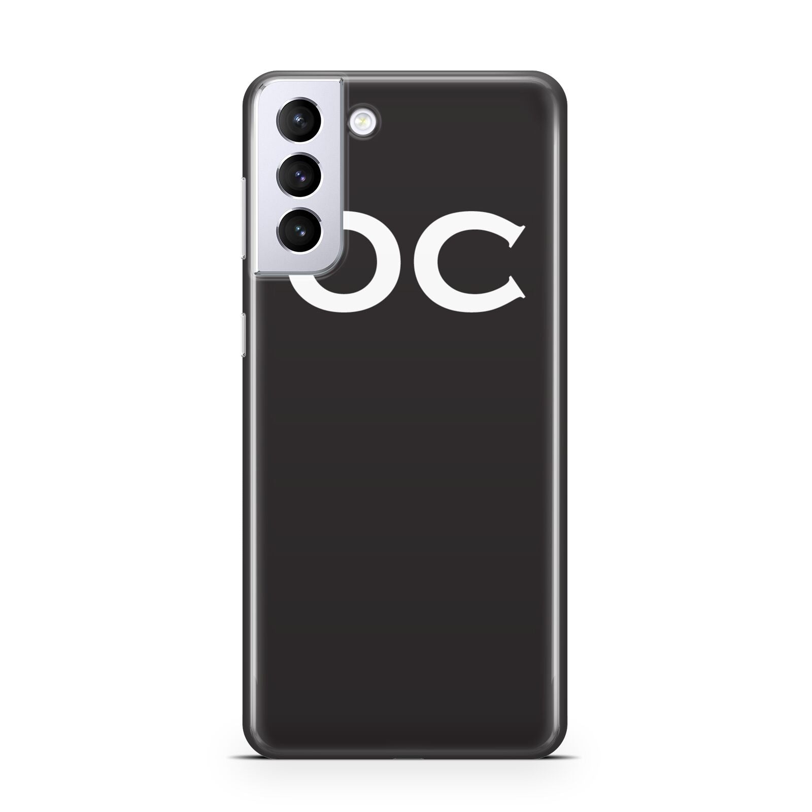 Personalised Black with Initials Samsung S21 Plus Case