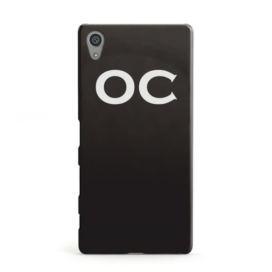 Personalised Black with Initials Sony Xperia Case