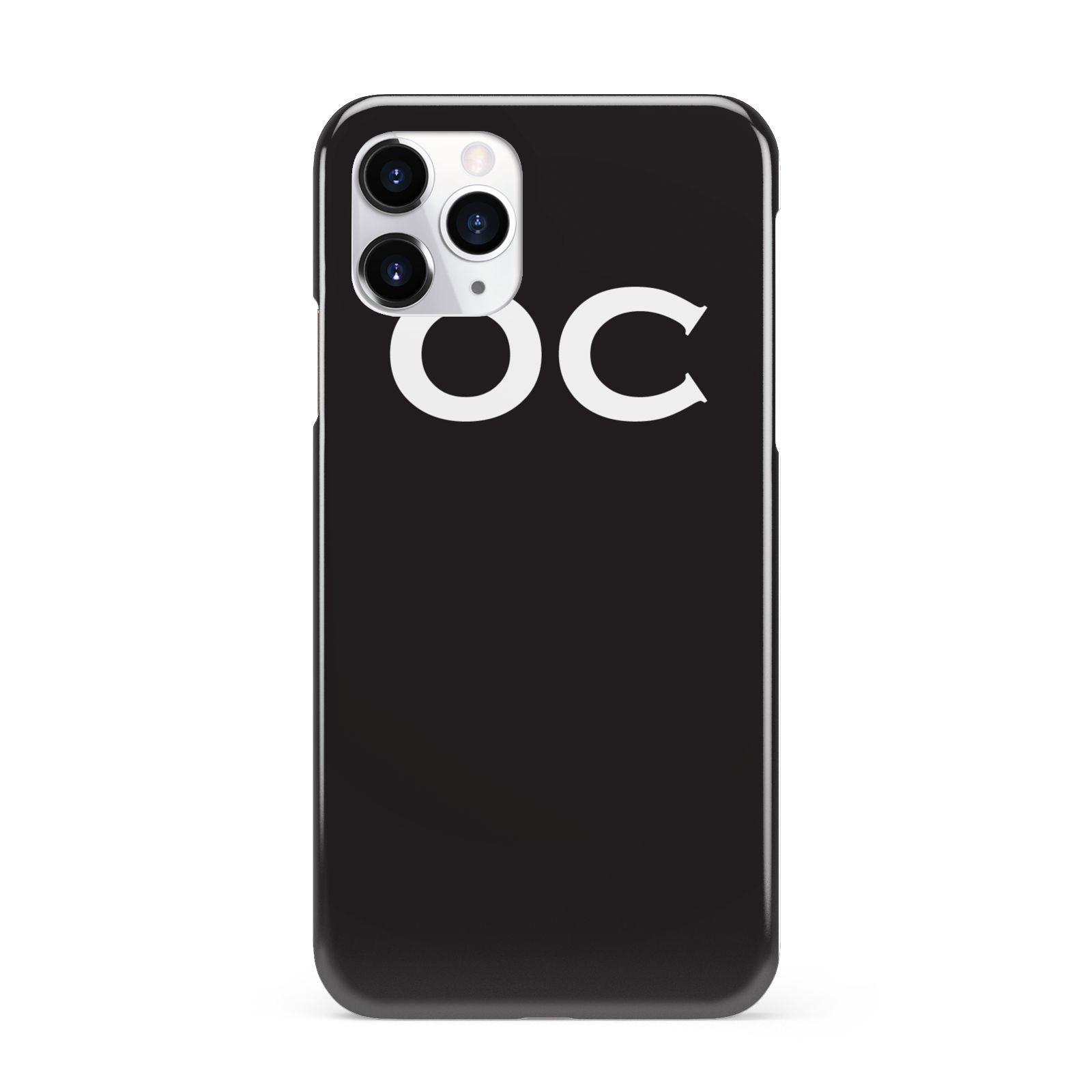 Personalised Black with Initials iPhone 11 Pro 3D Snap Case