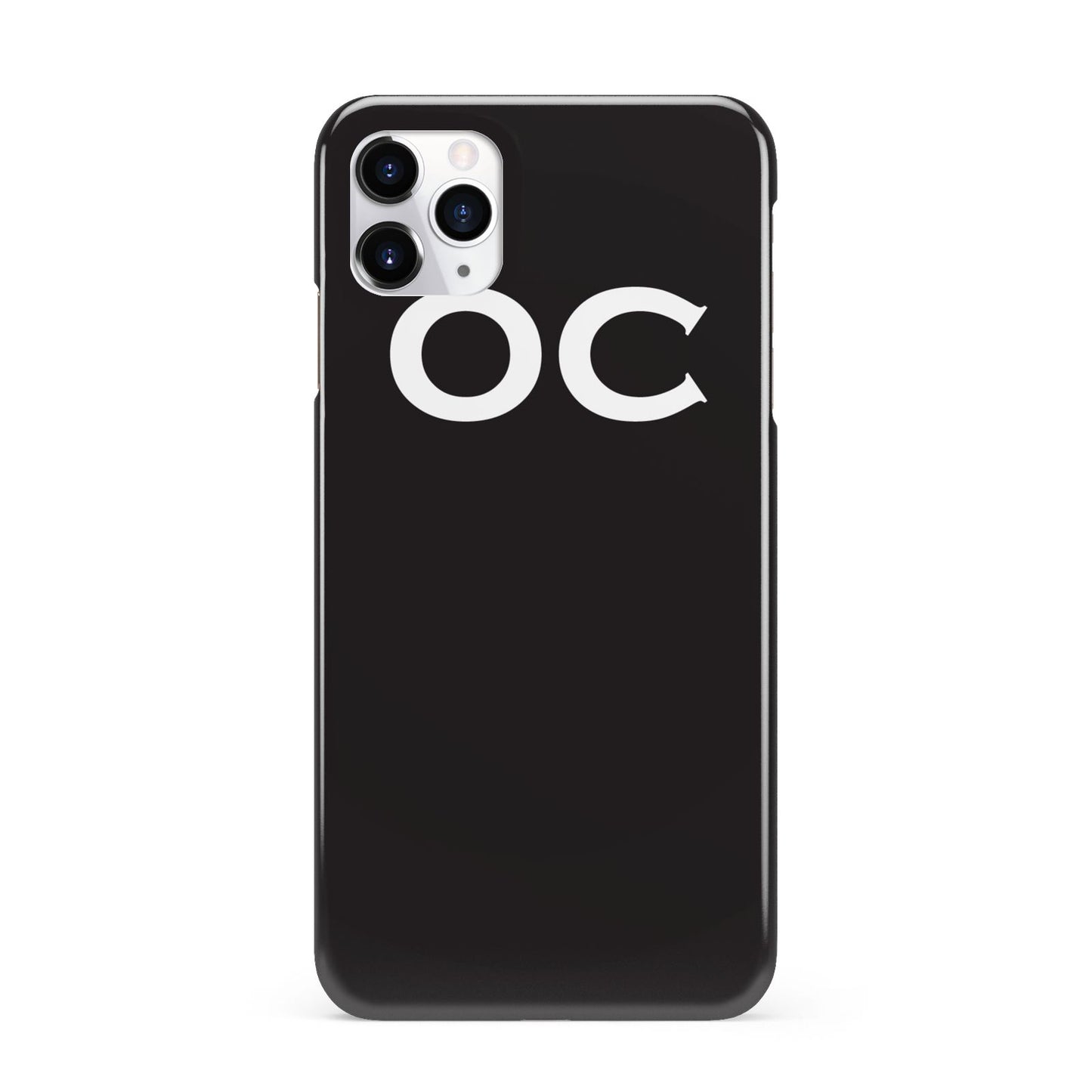 Personalised Black with Initials iPhone 11 Pro Max 3D Snap Case