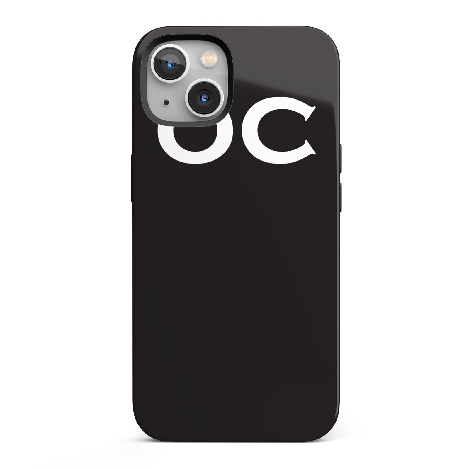 Personalised Black with Initials iPhone 13 Full Wrap 3D Tough Case