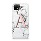 Personalised Block Coral Monogram Marble Huawei Enjoy 20 Phone Case