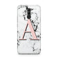 Personalised Block Coral Monogram Marble Huawei Mate 20 Lite