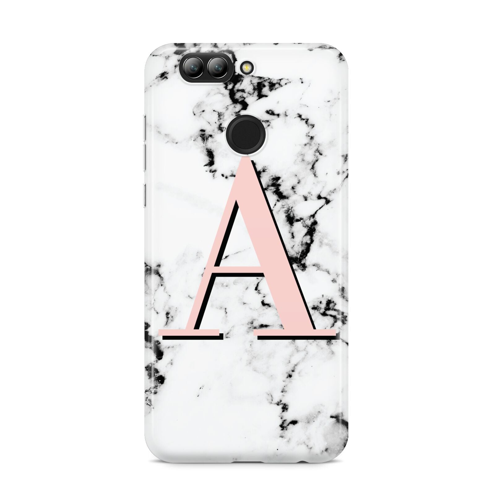 Personalised Block Coral Monogram Marble Huawei Nova 2s Phone Case