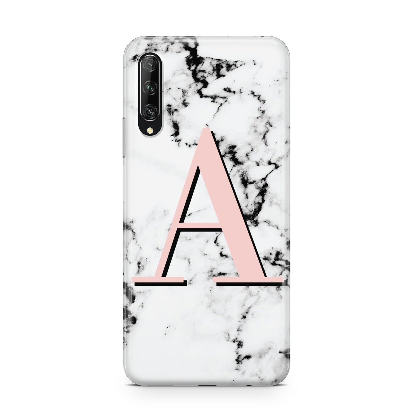 Personalised Block Coral Monogram Marble Huawei P Smart Pro 2019