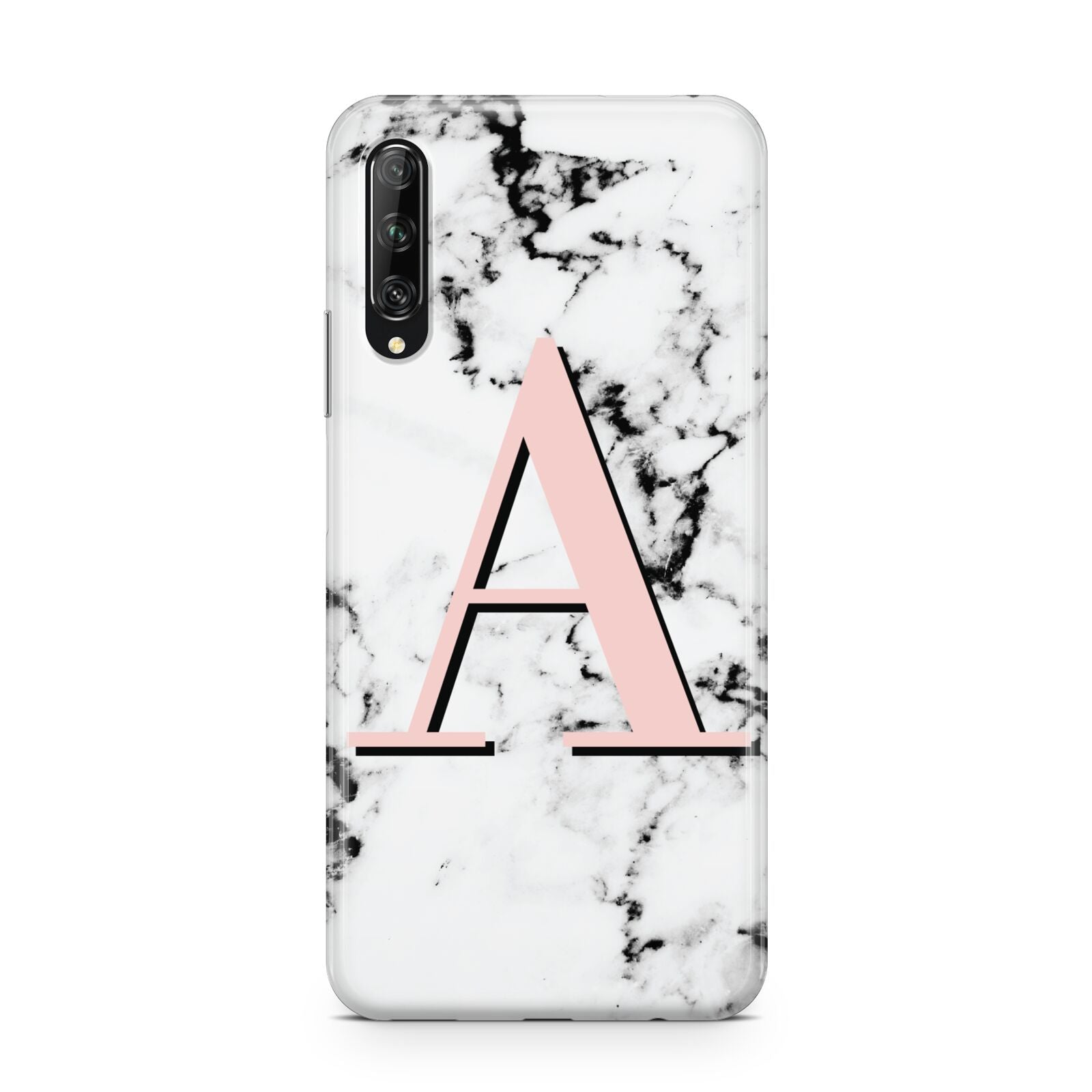 Personalised Block Coral Monogram Marble Huawei P Smart Pro 2019