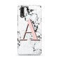 Personalised Block Coral Monogram Marble Huawei P20 Phone Case