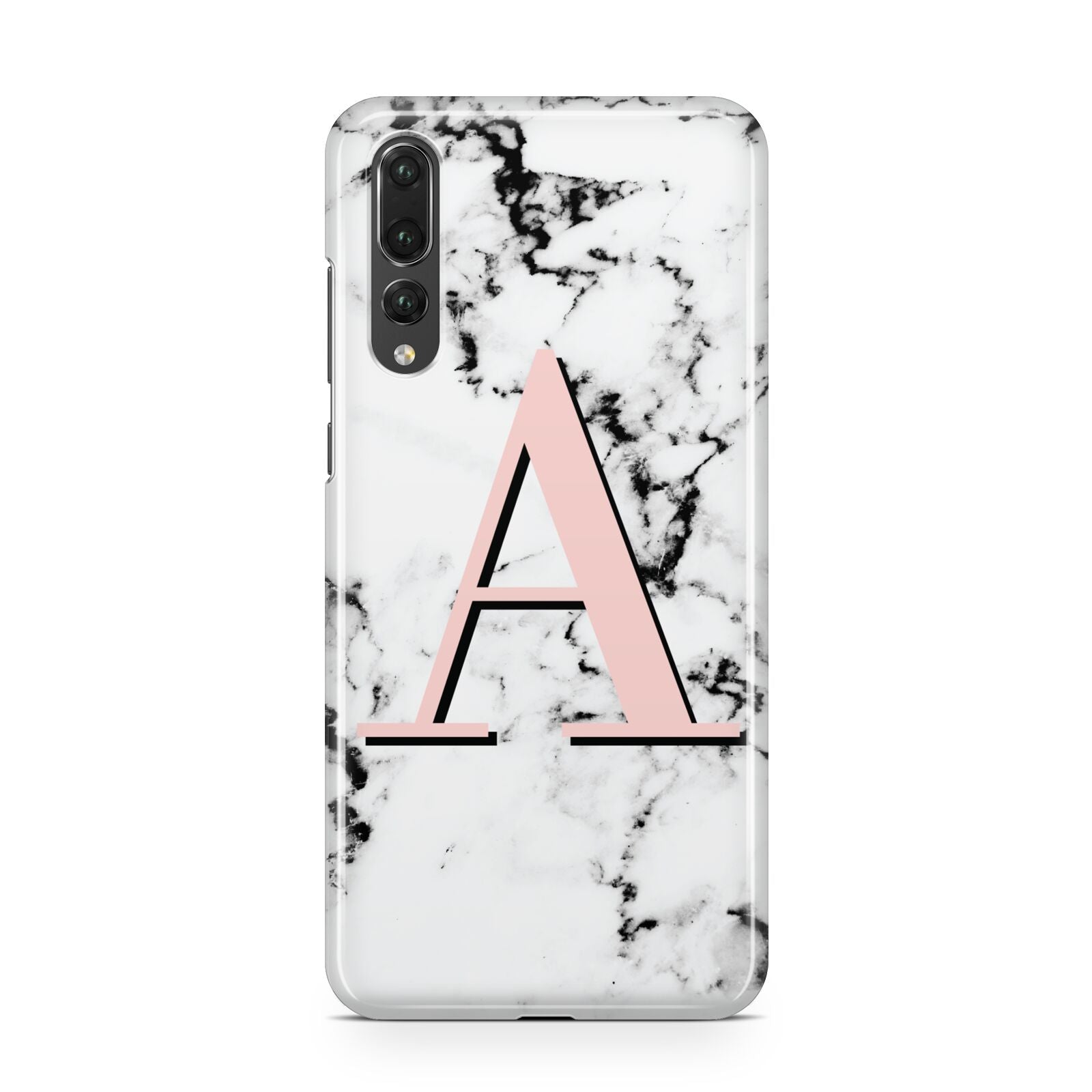 Personalised Block Coral Monogram Marble Huawei P20 Pro Phone Case