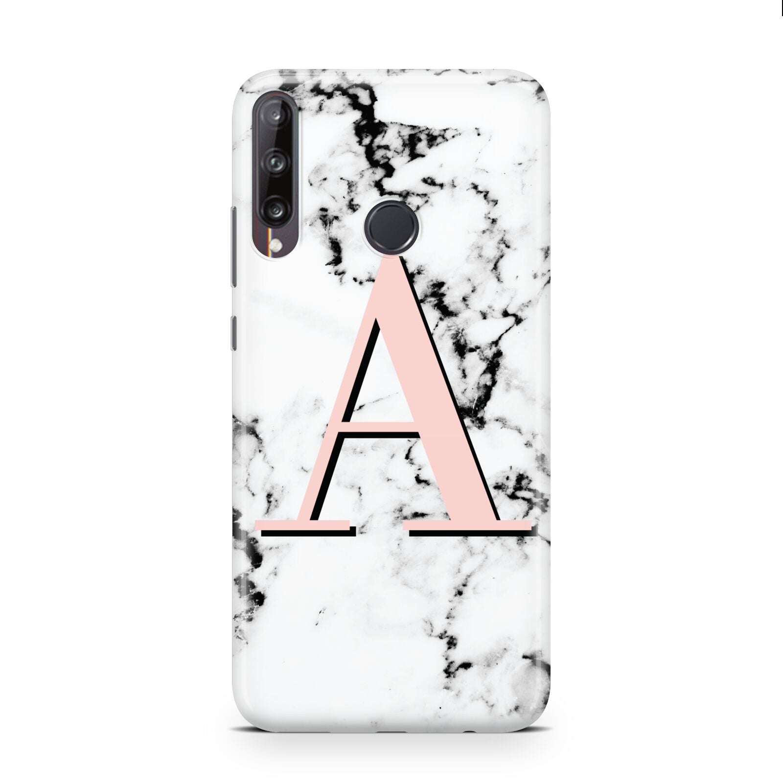 Personalised Block Coral Monogram Marble Huawei P40 Lite E Phone Case