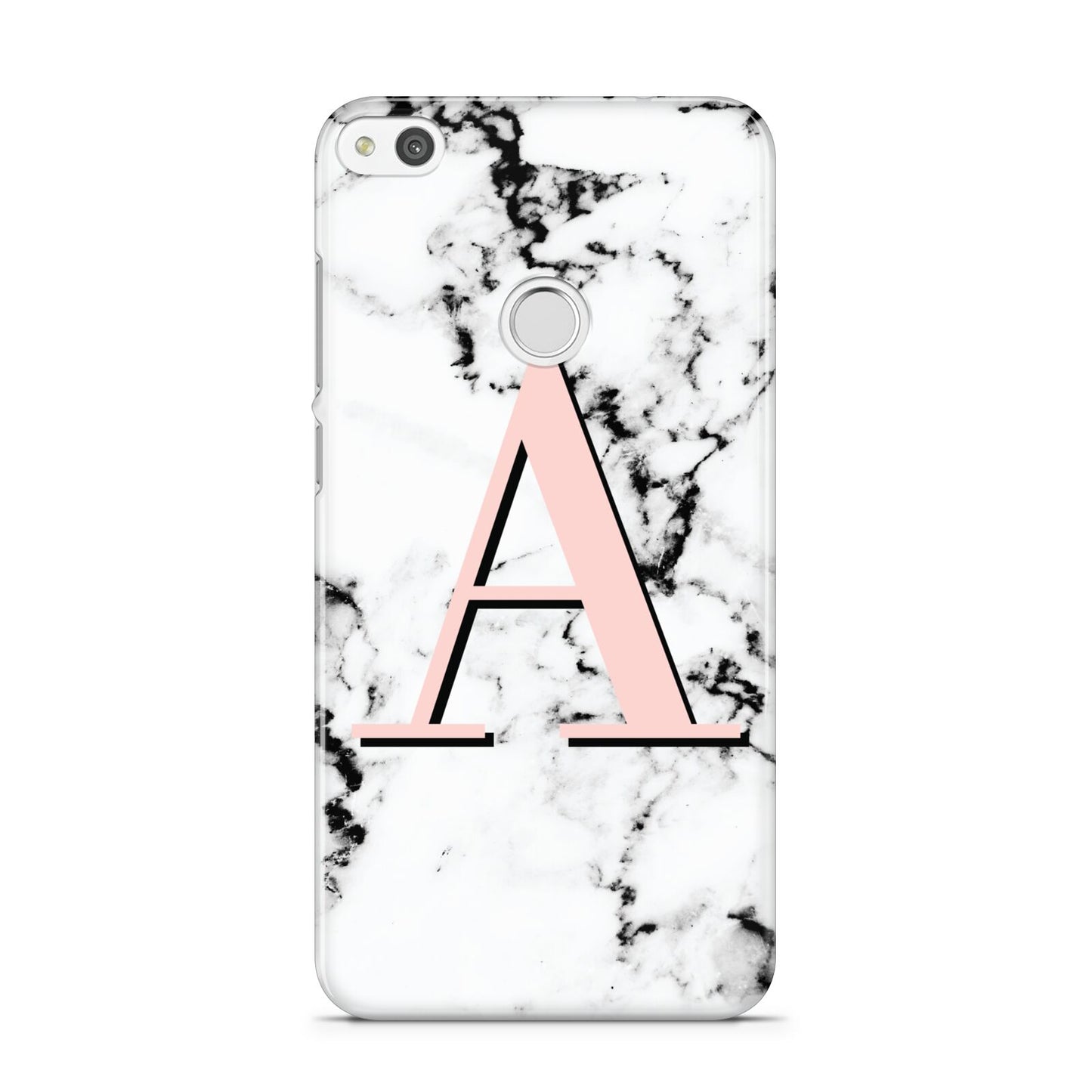 Personalised Block Coral Monogram Marble Huawei P8 Lite Case
