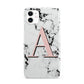 Personalised Block Coral Monogram Marble iPhone 11 3D Snap Case