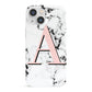 Personalised Block Coral Monogram Marble iPhone 13 Mini Full Wrap 3D Snap Case