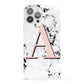 Personalised Block Coral Monogram Marble iPhone 13 Pro Max Full Wrap 3D Snap Case
