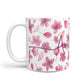 Personalised Blossom Pattern Pink 10oz Mug Alternative Image 1