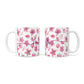 Personalised Blossom Pattern Pink 10oz Mug Alternative Image 3