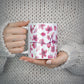Personalised Blossom Pattern Pink 10oz Mug Alternative Image 5