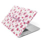Personalised Blossom Pattern Pink Apple MacBook Case Side View