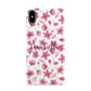 Personalised Blossom Pattern Pink Apple iPhone Xs Max 3D Snap Case