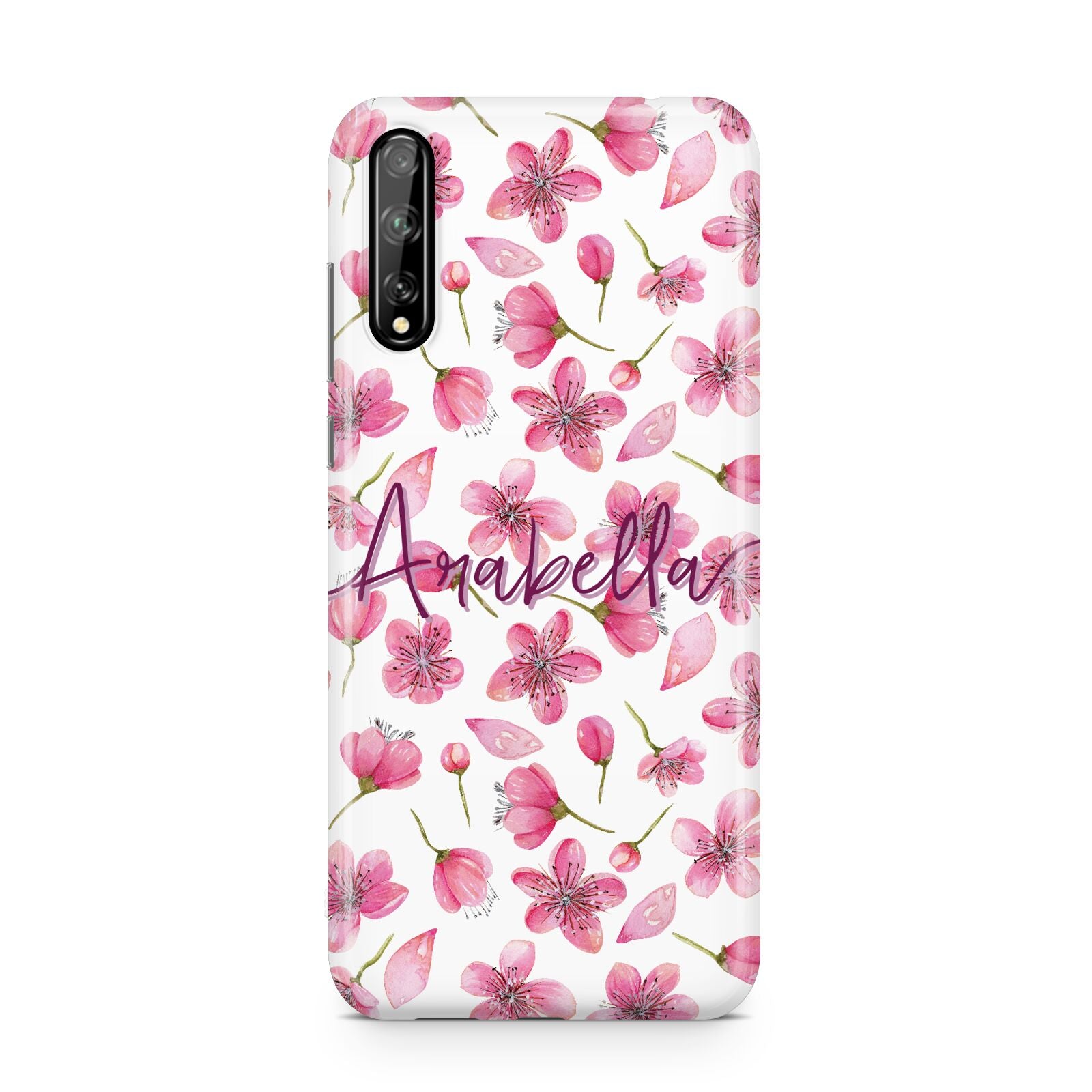 Personalised Blossom Pattern Pink Huawei Enjoy 10s Phone Case