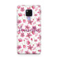 Personalised Blossom Pattern Pink Huawei Mate 20X Phone Case