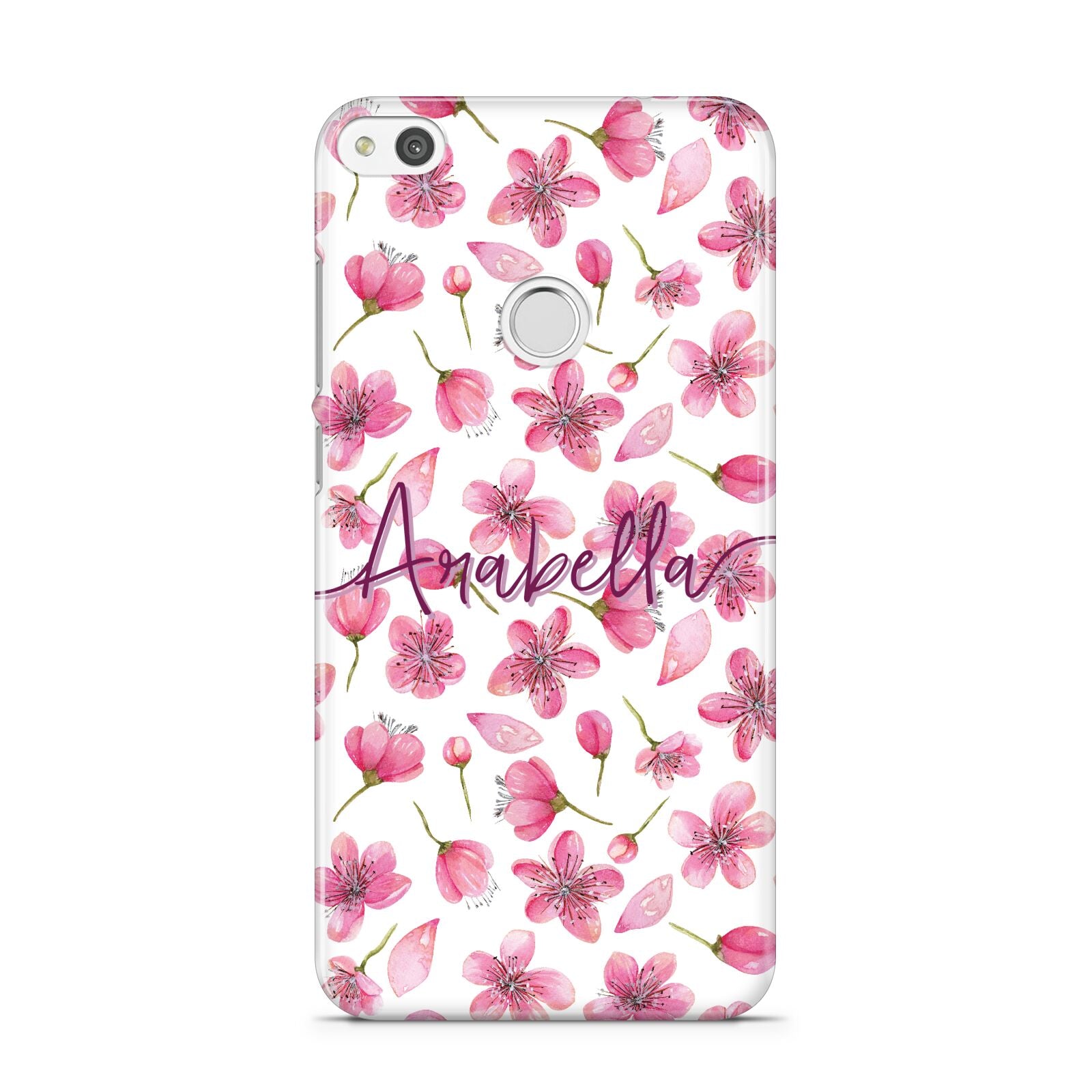 Personalised Blossom Pattern Pink Huawei P8 Lite Case