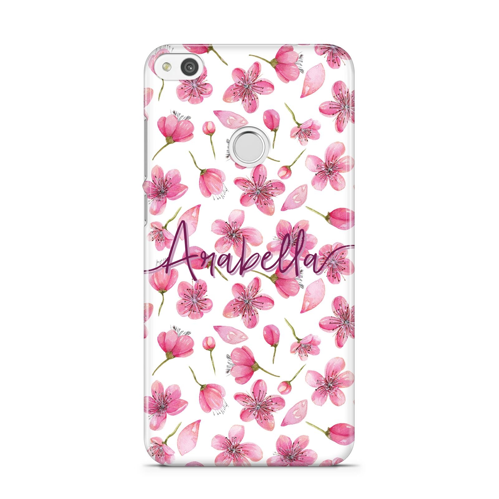 Personalised Blossom Pattern Pink Huawei P8 Lite Case