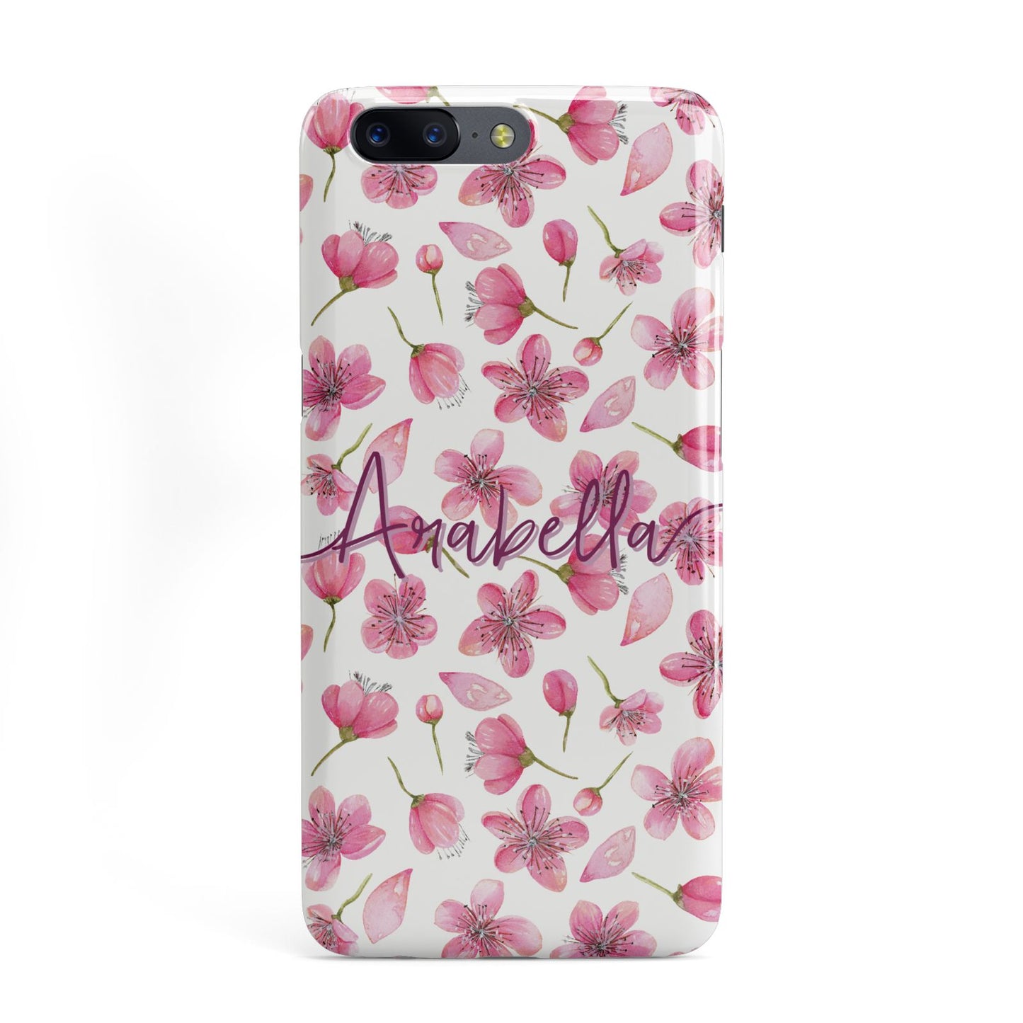 Personalised Blossom Pattern Pink OnePlus Case