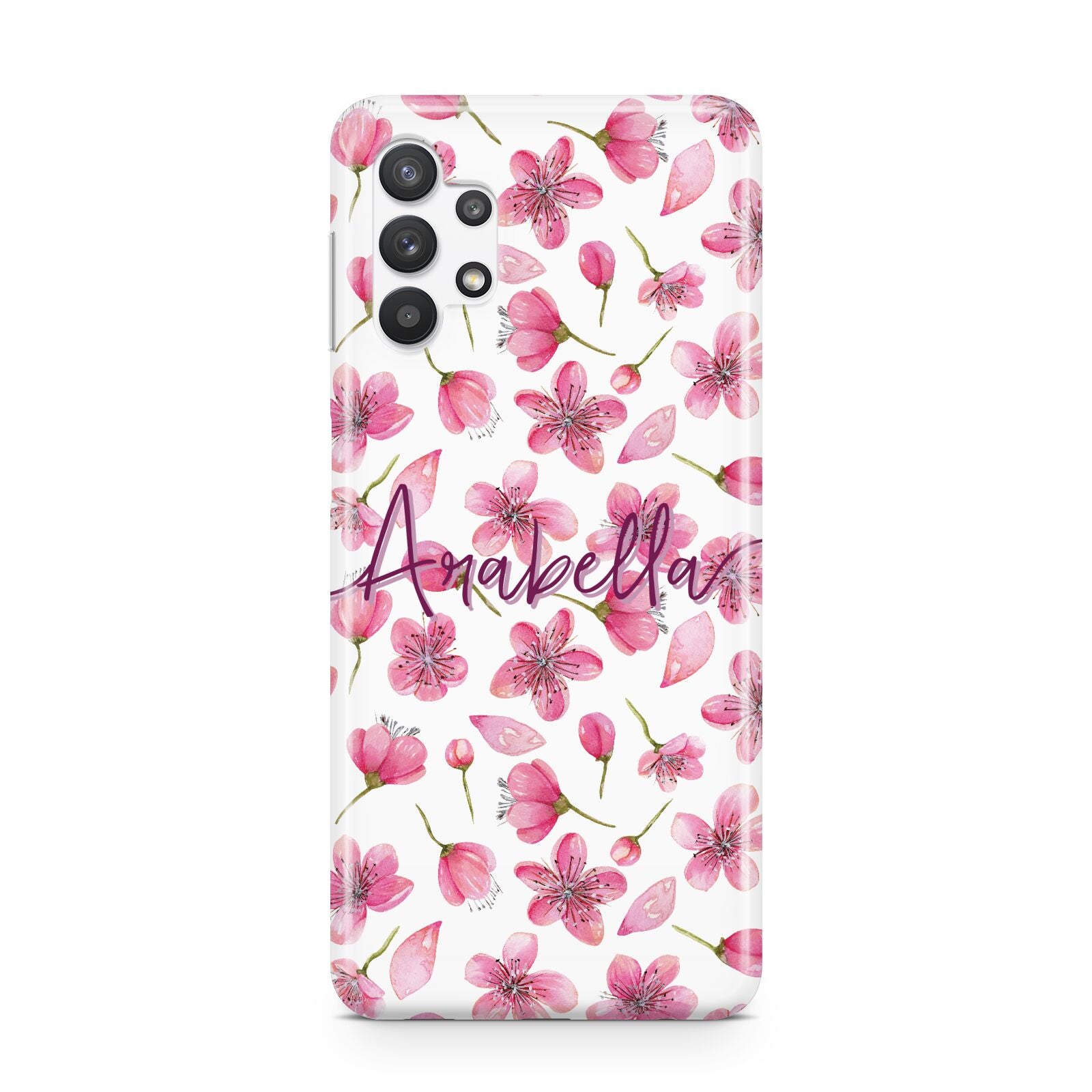 Personalised Blossom Pattern Pink Samsung A32 5G Case