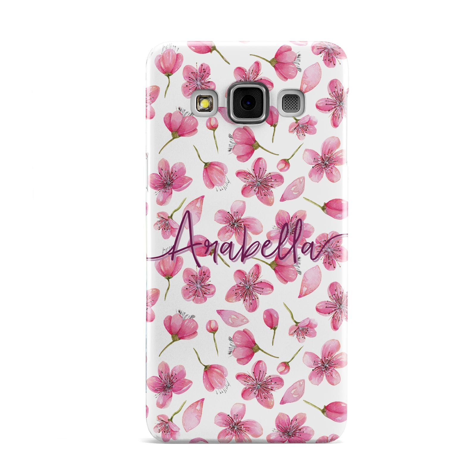Personalised Blossom Pattern Pink Samsung Galaxy A3 Case