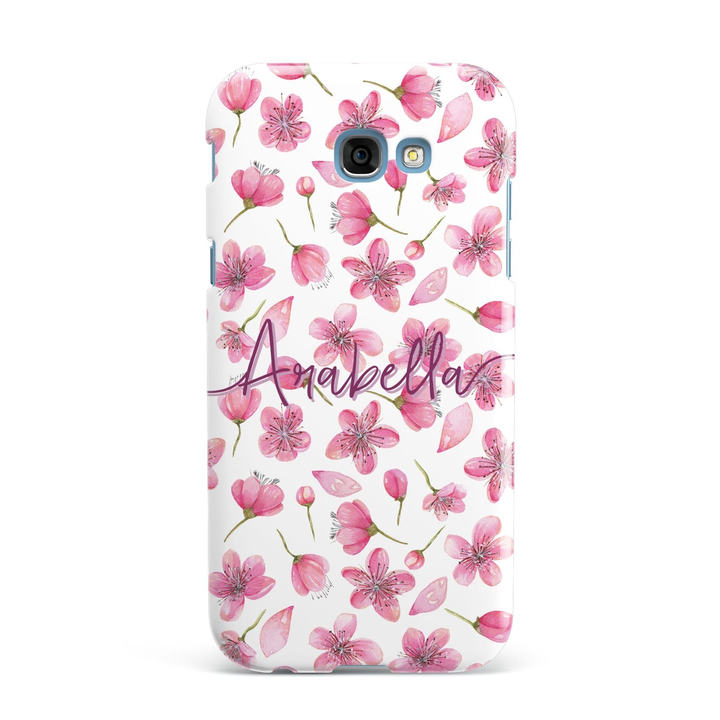 Personalised Blossom Pattern Pink Samsung Galaxy A7 2017 Case